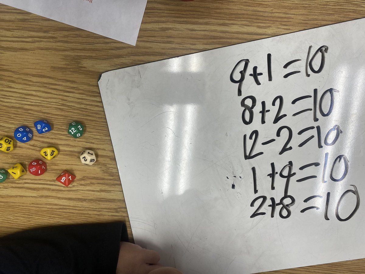 Playing “Handful of Dice” to explore part-whole relationships, commutative property and building fact fluency! <a href="/GEDSB/">Grand Erie District School Board</a> #GEMAAP