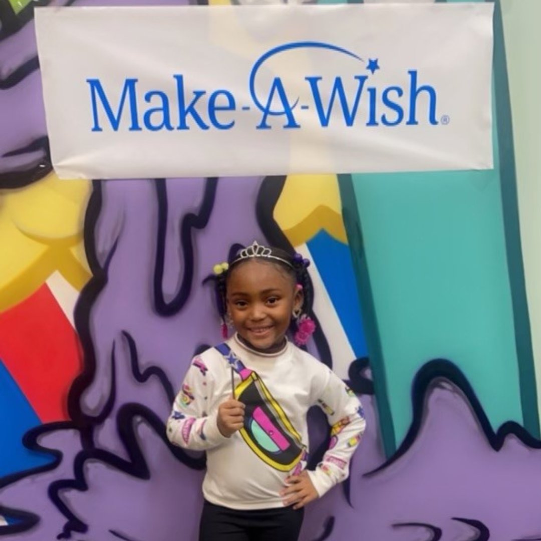 Meet wish kid Laiyah! She is 5 years old and her blood disorder could not come in the way for her love of playing! She loves to go on the swings and slides. Since Laiyah loves to explore and play she wished to go to Great Wolf Lodge to see what she could play on there!
