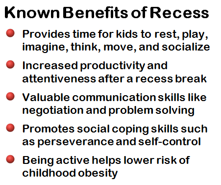So many great benefits of recess.