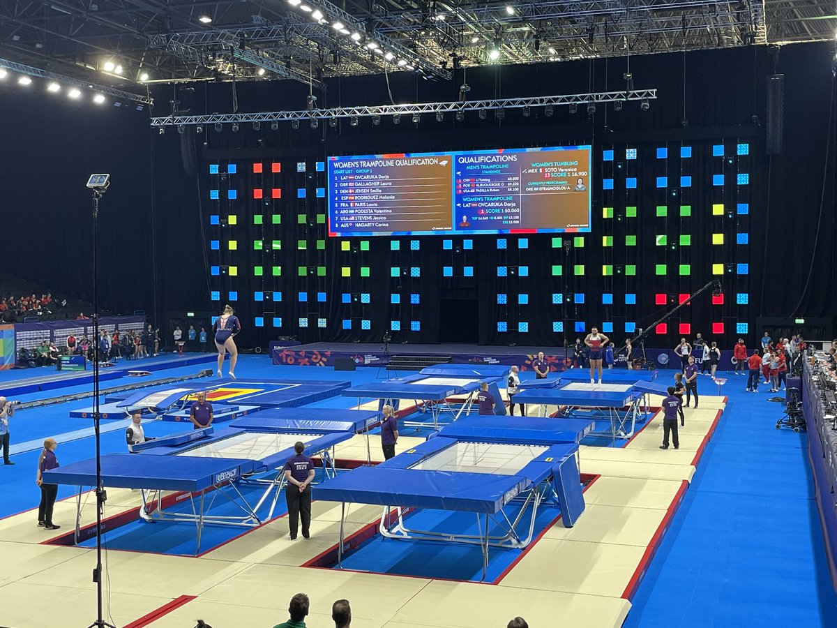 Nice day out the office watching the  <a href="/WTGC2023/">World Trampoline Gymnastics Championship 2023</a> FIG World Trampoline Championships 2023! Big 👏🏼👏🏼👏🏼 to all involved in this at <a href="/BritGymnastics/">British Gymnastics</a> 🇬🇧
