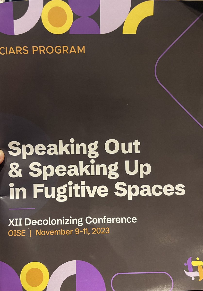 Incredible lineup of speakers and presenters for <a href="/OISEUofT/">OISEUofT</a>’s Decolonizing Conference this weekend.

Excited to be surrounded by so many brilliant minds. 🙏🏼🙏🏽🙏🏾🙏🏿