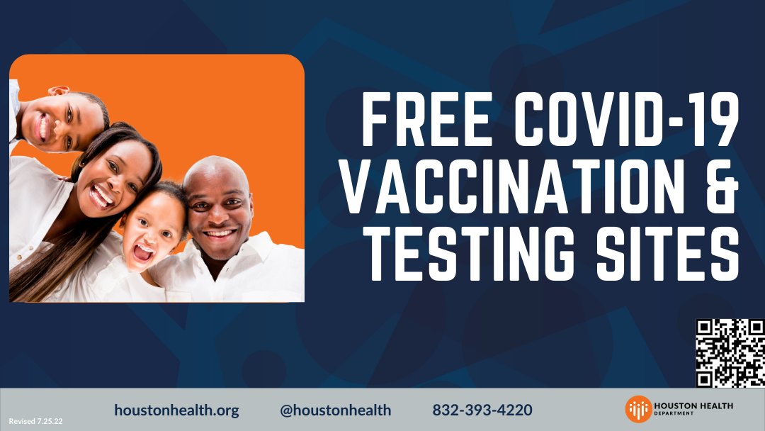 We offer FREE #COVID19 vaccination and testing sites in Houston. Find a nearby free site at houstonhealth.org or by calling 832-393-4220.