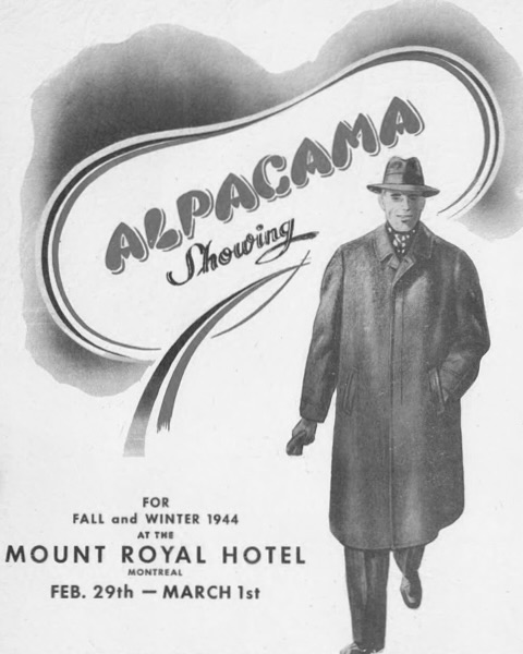 The Archives | ALPACAMA

The cover of a 1944 pamphlet for one of Jack Victor's first outerwear collections, Alpacama. 

Crafted from a blend of alpaca, mohair and wool, the Alpacama overcoat was a nationwide success due to its ability to provide warmth without weight.