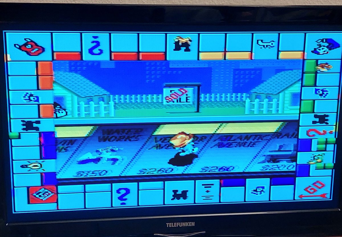 Captain_Raven_'s tweet image. Game No. 251: Monopoly (#SNES Ver.)

Rating: 6.5/10
Difficulty: 1/10

Yeah. It&apos;s Monopoly. Not much to say here. 
I&apos;ll stick with my ratings for the other Monopoly games I&apos;ve played so far.

I won a game against three computer players.

#RetroGaming