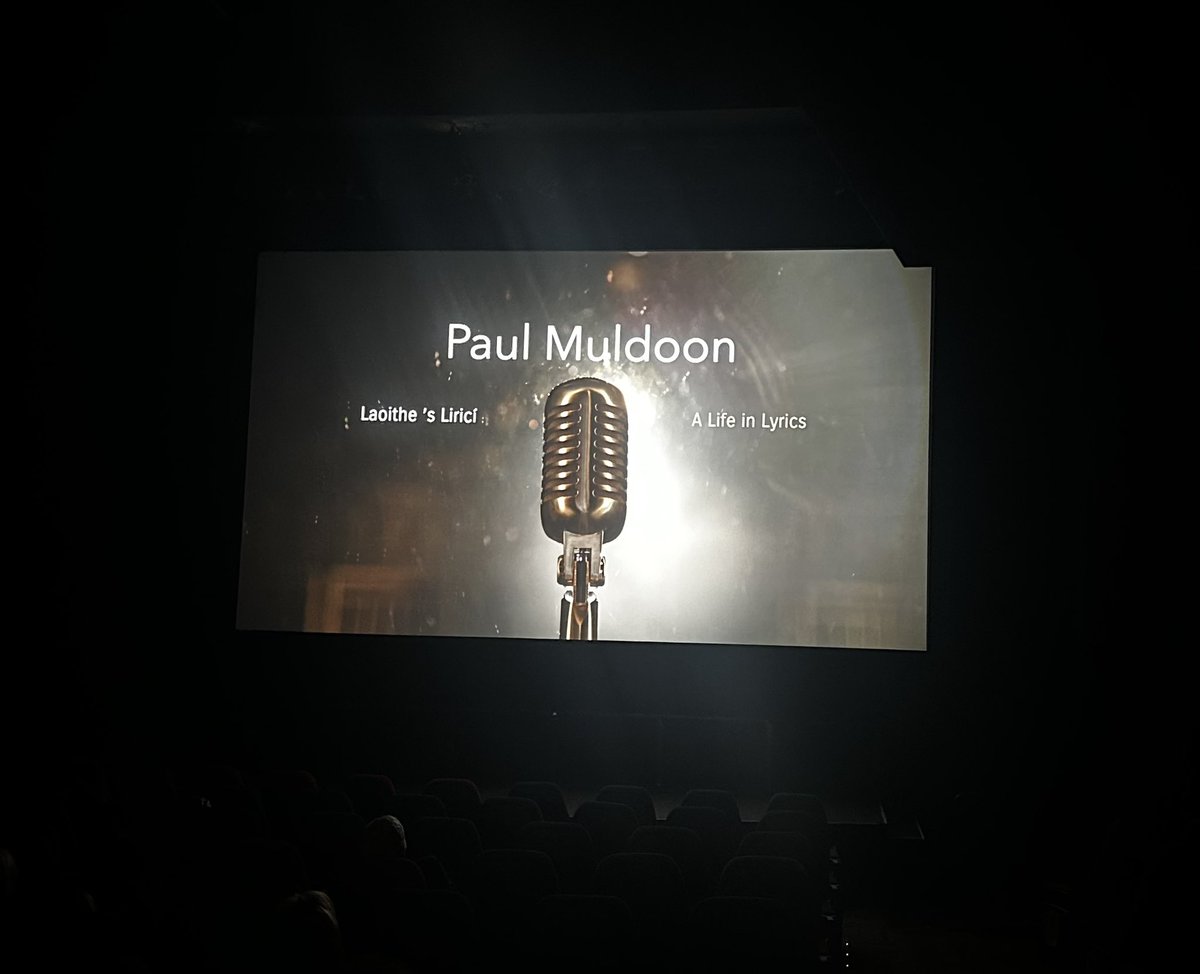 Iontach sásta go bhfuil ár scannán ‘Paul Muldoon - Laoithe ‘s Liricí’ i Nua Eabhrac anocht ag @DOCNYCfest Great to have our film on Paul Muldoon screening at DOC NYC today @BTRadarTV @AlanGilsenan1 @StephenDouds @TG4TV @bbcgaeilge @NIScreen @CNaM_ie @MichaelFanning7