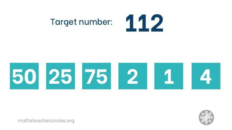 How close can you get to the target number?

Use the 6 number cards once each &amp; any operations (+, −, × and ÷).

Want more practical ideas to help your students see maths in new ways? Check out the PL I'm running next week: mathsteachercircles.org/maths/