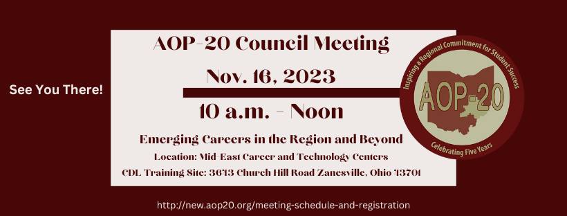 Be sure to register for AOP-20 Council Meeting Nov. 16!
new.aop20.org/meeting-schedu…