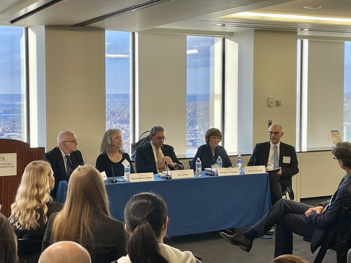 The 2023 Practitioners’ Forum continues at @JonesDay with The Challenges of Sustainable Int’l Investment in Energy & Climate Change: How to Achieve Reconstruction of Ukraine and Lessons Learned for Sustainable Investment #ASILMYM