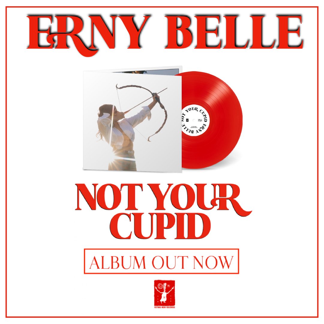 Happy release day to the queen of pacific-pop, Erny Belle. We are so proud of you and this incredible album! 'Not Your Cupid' — out now via Flying Nun Records ❤️ ffm.to/erny-belle-not… ❤️