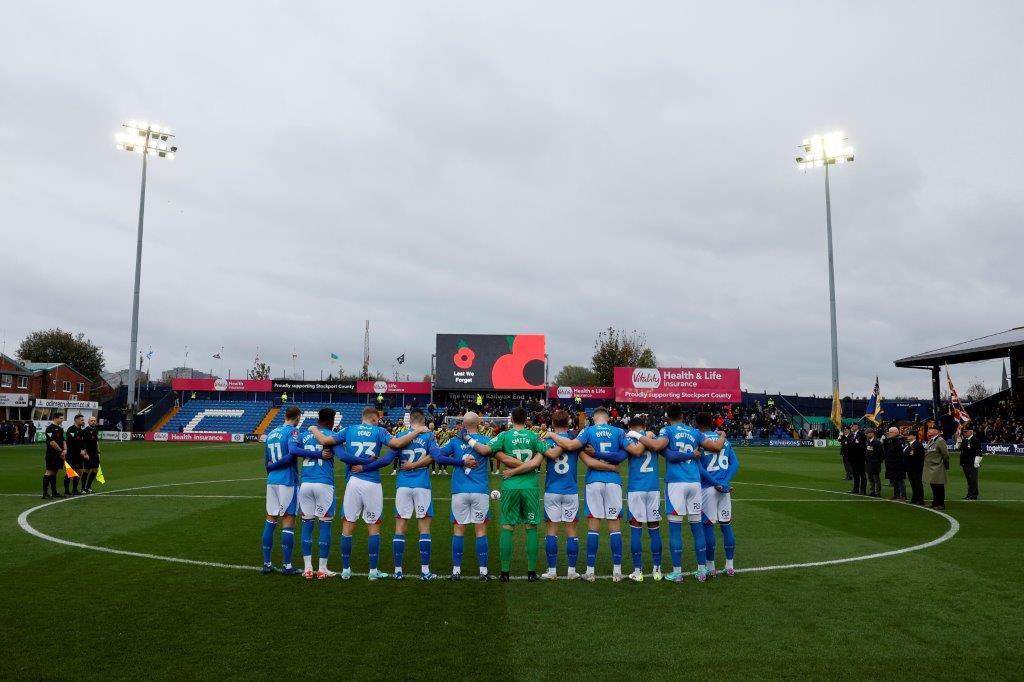 Honoured to be asked to organise and take part in our Remembrance event at Edgeley Park. We will remember them! #RemembanceDay #WeWillRememberThem