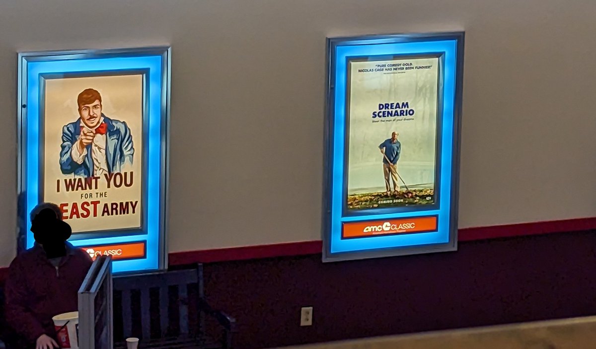 mrreebo1's tweet image. @coldones I&apos;m in charge of posters at work, so we got a strange new movie tonight, inside and outside...I better not get fired for this shit #beastarmy