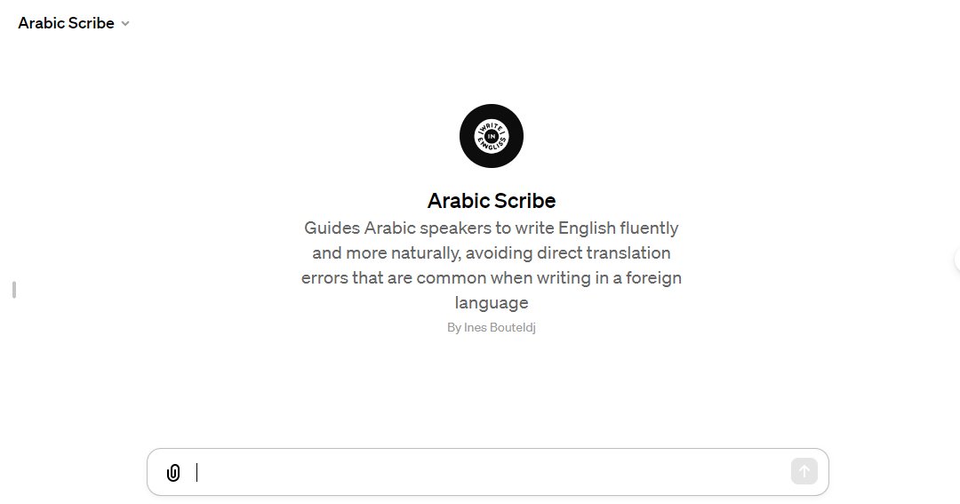 Simply__Ines's tweet photo. Thinking of a #GPT that can assist native Arabic speakers to develop their English writing skills. Definitely a tool that I would have loved to access as a student of English. 
https://t.co/oh5b9STnLR

#AI #OpenAI #GPTs #GPT4TURBO https://t.co/SzJkud5TI4