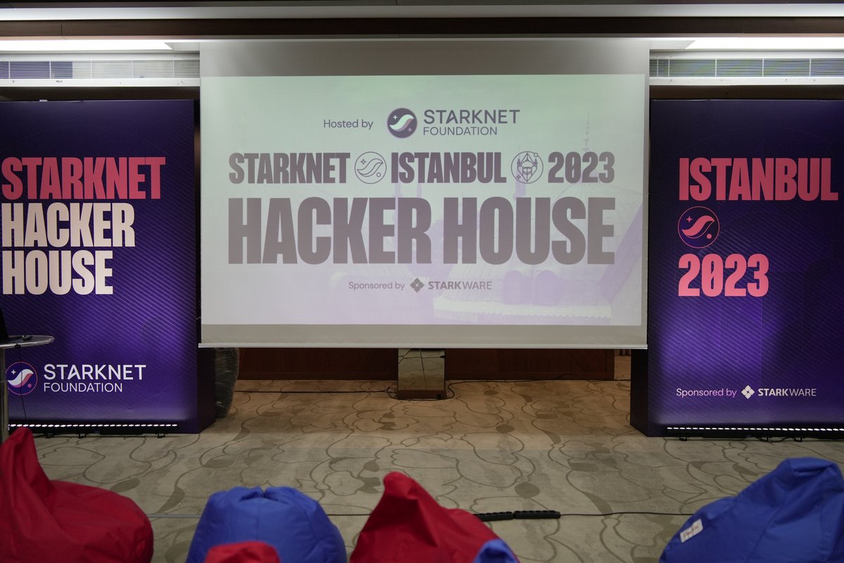 The first day of the <a href="/Starknet/">Starknet (Privacy arc) 🥷</a> Istanbul Hacker House is a wrap!

We welcomed 80 dedicated hackers &amp; mentors from 34 different nations, collectively building 30 unique projects.

As the first Hacker House proudly run by the Starknet Foundation, we're eager to share our approach 👇