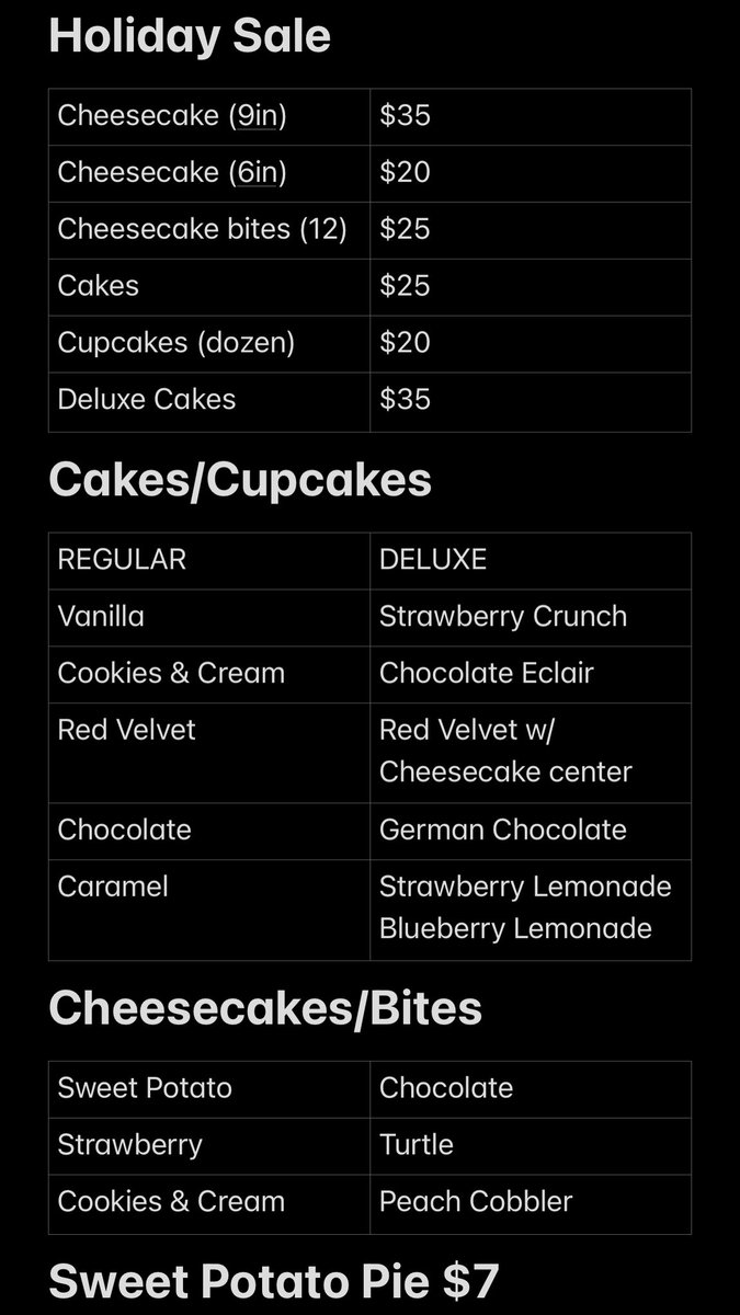 Catch the annual holiday sale while it lasts‼️Deposit due at the time the order is place. Payment accepted; Cash app ($macksnacks25) Zelle: tashawnmack@yahoo.com #share #atlanta #atl #holidayseason #baking #homebusiness #cake #cheesecake #desserts #explore #fyppage