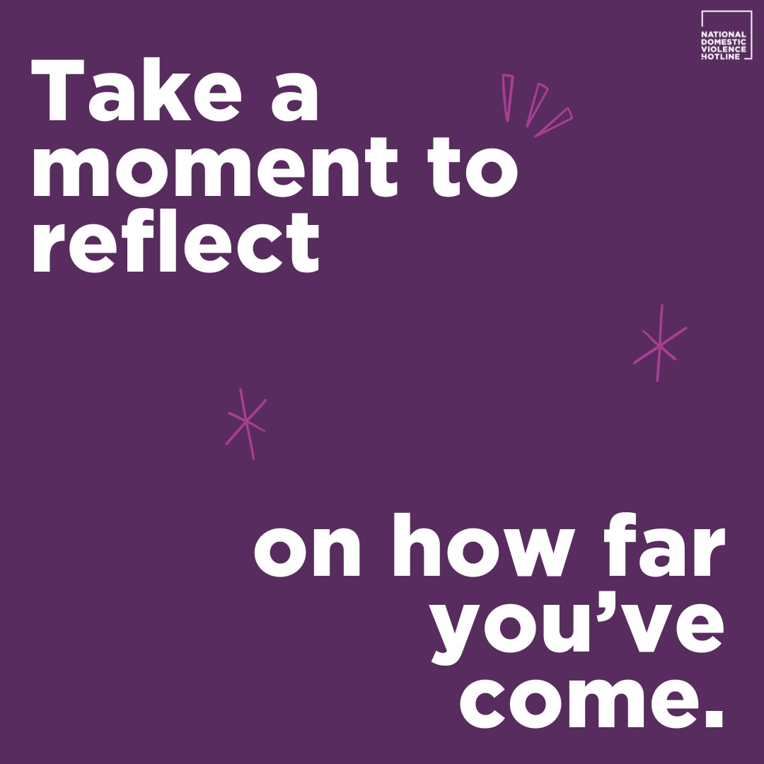 Take a moment today to reflect and recognize how far you've come. It might be a hard day but remember, there is no wrong way to care for yourself; think about what feels right for you and your situation. 💜 We're here for you, you are not alone. 

#SupportSurvivors #EndDV