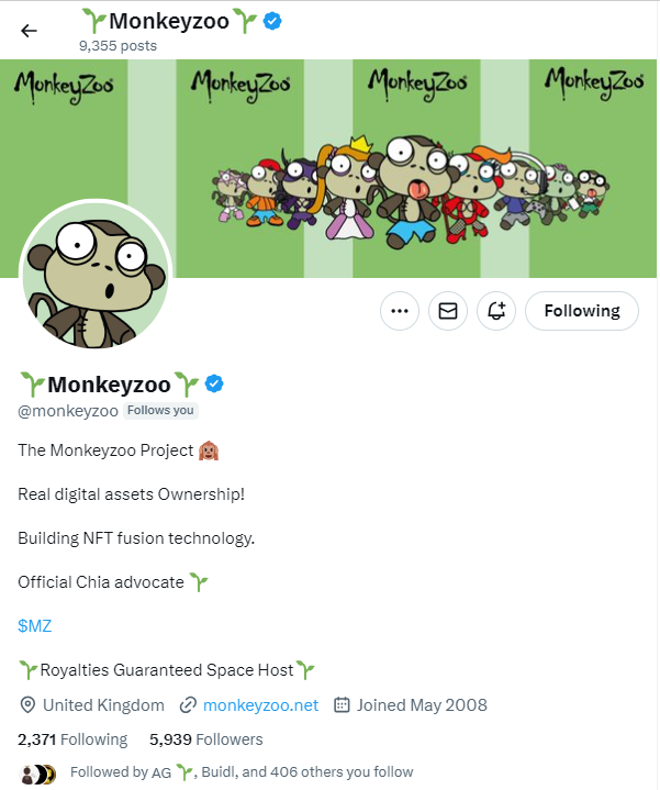 bytesandblocks's tweet photo. 🐵🌱🙏🚨 The great @monkeyzoo project has kindly offered to donate $MZ to support the #TangGang movement - LFGr🍊🍊veeee
Our #Chia treasury $MZ will x3🔥
🍊#TangGang - please all follow this LEGEND

🎉WIN 1000 $MZ tokens: LIKE, RT and FOLLOW @monkeyzoo , optional: comment xch address and tell us why you love MonkeyZoo project (fusion tech, bluechip chia project, founder is a legend)
48hrs

🍊check out his project here: https://t.co/7UxQ36gsqO
🍊He is also a #Chia Dev advocate!!
https://t.co/7WOhPact04