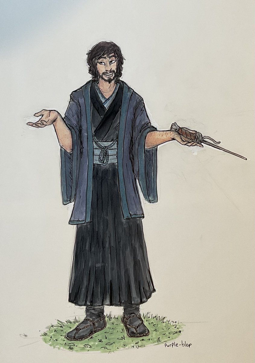 pen and marker sketches for <a href="/Mattariel2/">Mattariel</a> of his characters Chihiro (crow girl), Hana (warrior hare) and Sota from his on going story ‘Of Void’