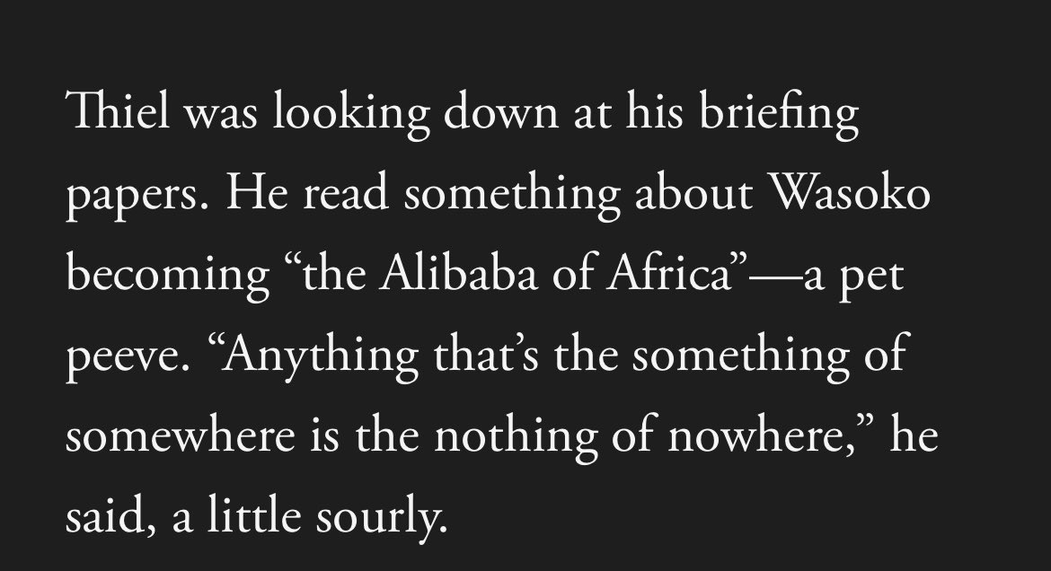 alice_fulwood's tweet image. Did not expect to laugh out loud twice during this fantastic profile of Peter Thiel — but “immortal elves who live apart from men in a magical sheltered valley” and “the nothing of nowhere” wrecked me.