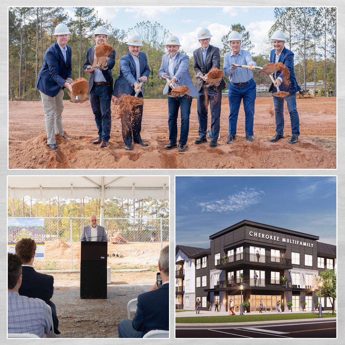 PointOne Holdings with Novare Group and BCDC celebrated the groundbreaking of our new 330-unit multifamily development project in Acworth, GA (Metro Atlanta). 
Learn more at:
pointoneholdings.com/portfolio/cher…

#pointoneholdings #multifamilyrealestate #multifamily #multifamilyhousing