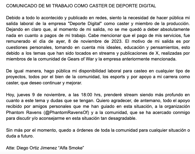 AlfaSmoke's tweet photo. COMUNICADO IMPORTANTE https://t.co/s9wwZPXpZl
