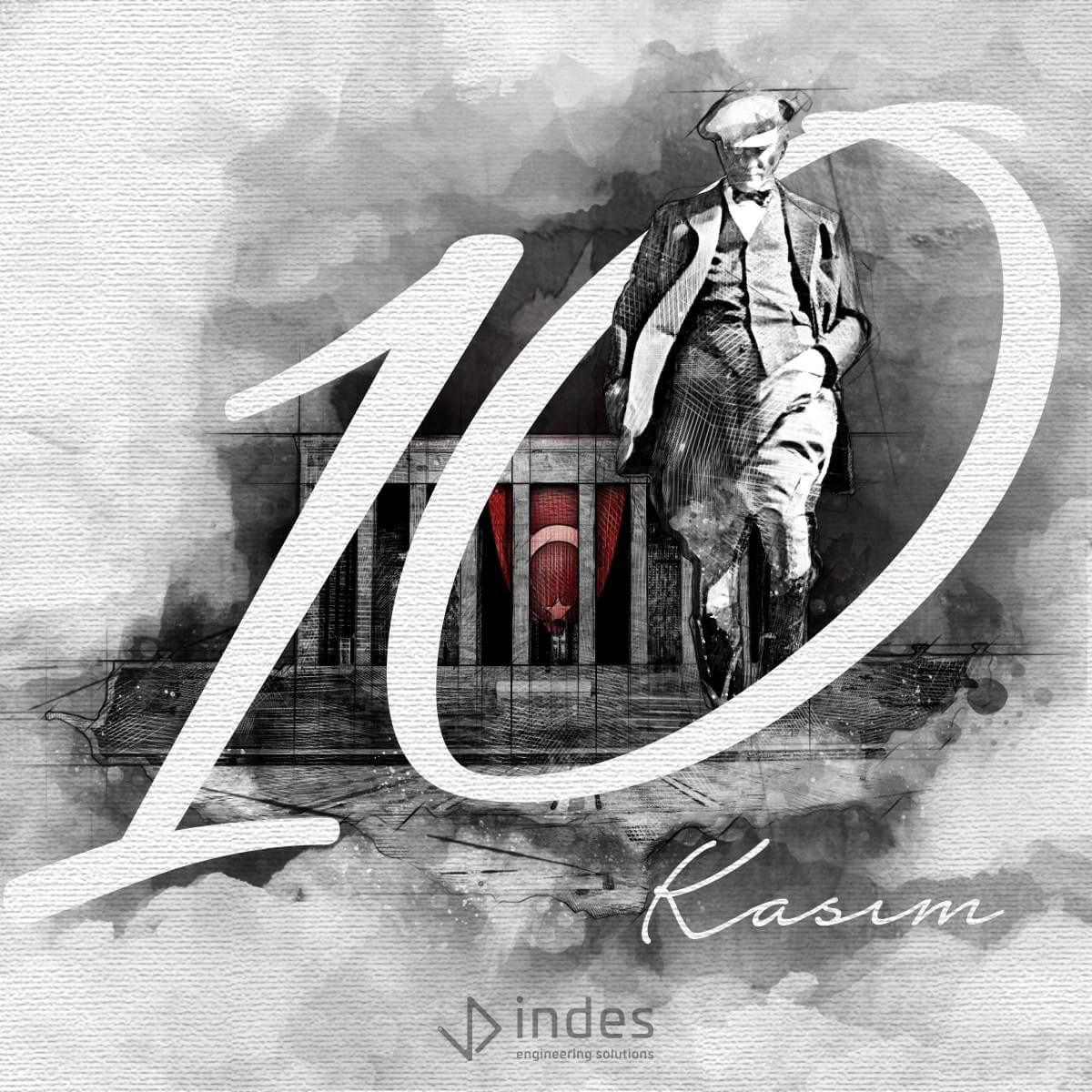 indesinc's tweet photo. Atamızı saygı, minnet ve özlemle anıyoruz…
 
#10Kasım #MustafaKemalAtatürk #1881 #1938 #Atatürk https://t.co/MRZkbhjbxs