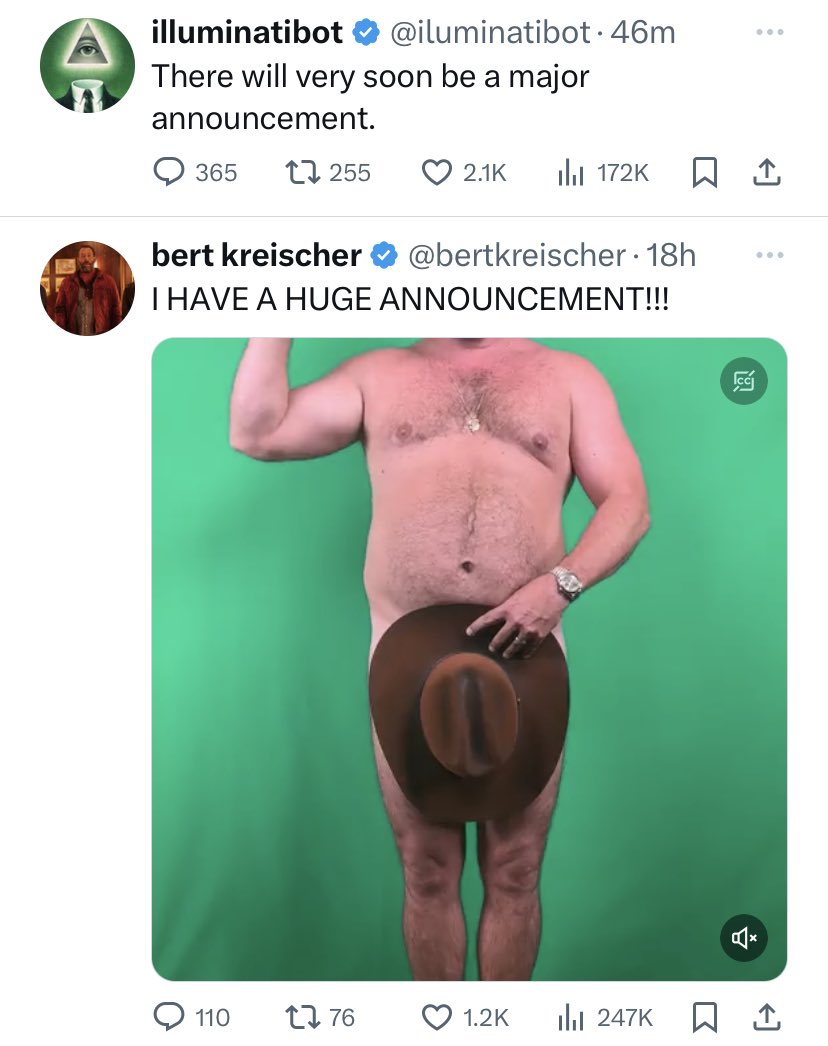 Tricky003's tweet image. ⁦@iluminatibot⁩ ⁦@bertkreischer⁩ 
Hmm 🤔