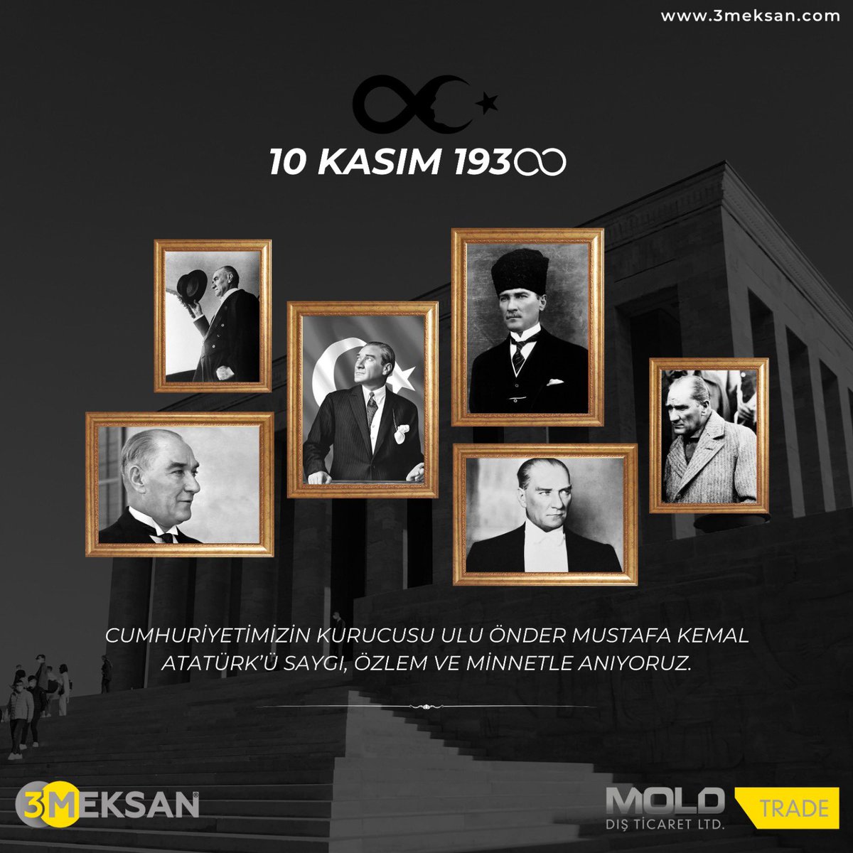 Ulu Önderimiz Gazi Mustafa Kemal Atatürk’ü Saygı, Özlem ve Minnetle Anıyoruz.
#10Kasim #10Kasim #Mustafa_Kemal_Atatürk