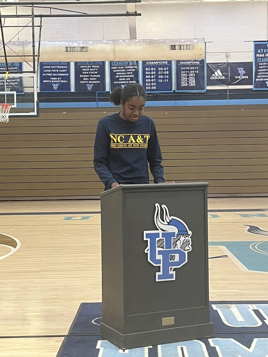 UPVBALL's tweet image. Congratulations to Tyne Ross for signing today! We are so proud of you! 💙💛🤍#AggiePride #vikingTOUGH #RiseUP