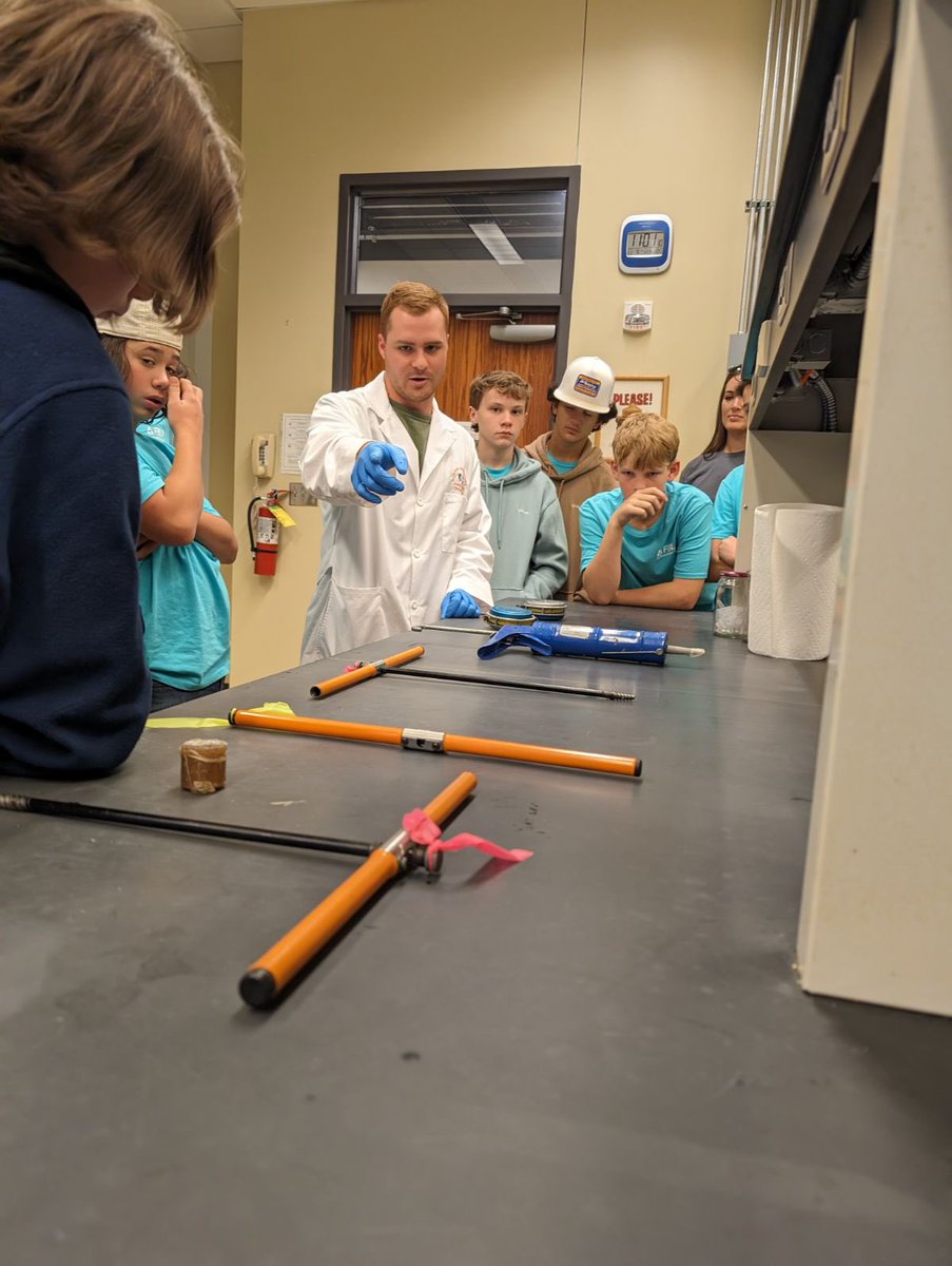 Some 8th grade students from Munford, AL got to tour the lab today. We showed them different lab techniques and some tools we use out in the field. Great time!