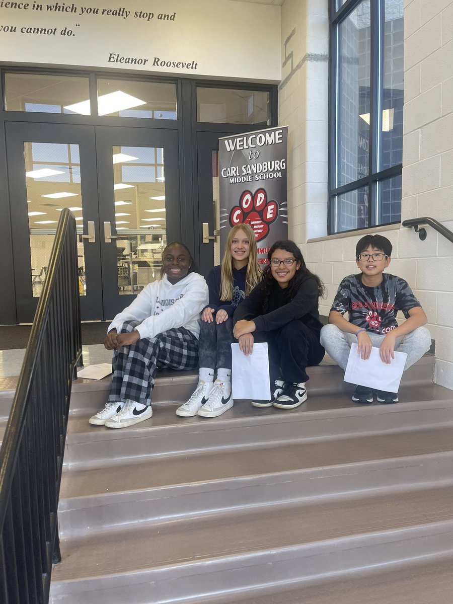TracyFuentes17's tweet image. So proud of these AMAZING 4 @csmstigers for helping us out with our November’s CSMS community wide initiative.  Stay tuned for this upcoming announcement! 

#livetheCODE