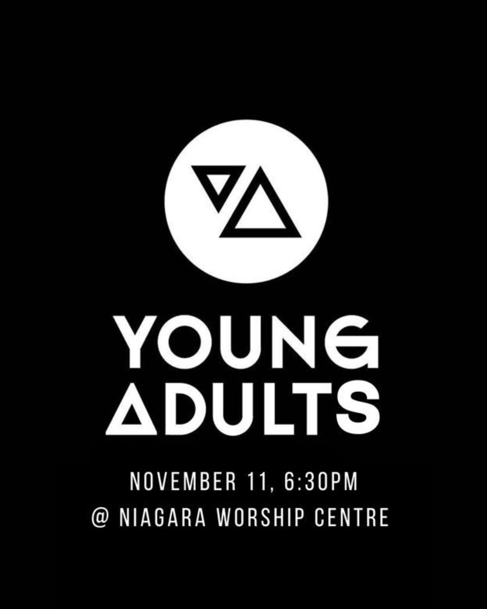 WorshipNiagara's tweet photo. Calling all 18 to 20 somethings, it is time for the Young Adults Kick Off! We are going to be having a time of worship, a devotional, pizza, snacks and time to hang out and play games together.  
See you there! https://t.co/OboKxtW09a
