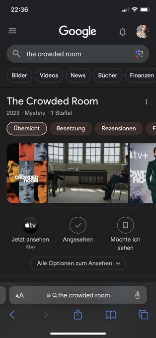 WOW &hellip; Wahnsinnig gut!!! Schaut es euch auf #appleTV an! Den letzten Teil habe ich komplett durch geweint<a href="/tag/appletv"class="tags">#appleTV</a><a href="/tag/thecrowdedroom"class="tags"><span>#thecrowdedroom</span></a>