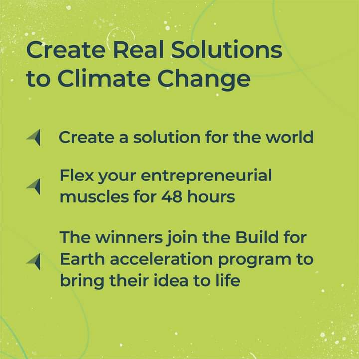 JA_Zimbabwe's tweet image. JA alumni, are you ready to be a climate action hero?  Create real solutions, flex your entrepreneurial muscles for 48 hours, and win admission to the Build for Earth acceleration program. 
Register at jaworldwide.org/hack-for-earth  
#HackForEarth   
#ClimateAction