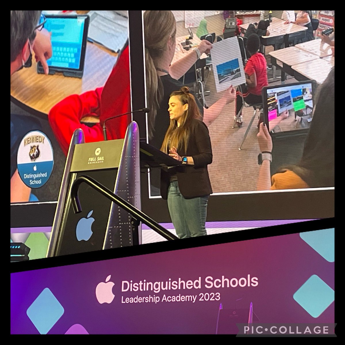 Incredible moment sharing the amazing work that @OPS_Kennedy Tigernation has done with the global #AppleDistinguishedSchools community.