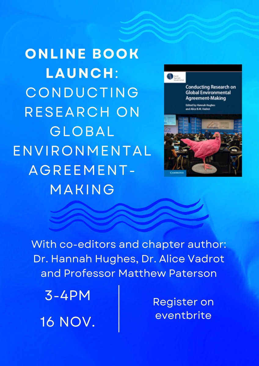 Also at @interpolaber.bsky.social (@interpolaber) on Twitter photo 📢Join <a href="/hanshare/">Hannah Hughes @hannahhughes.bsky.social</a> and her co-editor, @AliceVadrot for the launch of their new book. They will be joined by chapter author, @MatPaterson and the event will be chaired by <a href="/Kurki_m/">Milja Kurki</a>.
Register here: tinyurl.com/bd4vcekj 📢Join <a href="/hanshare/">Hannah Hughes @hannahhughes.bsky.social</a> and her co-editor, @AliceVadrot for the launch of their new book. They will be joined by chapter author, @MatPaterson and the event will be chaired by <a href="/Kurki_m/">Milja Kurki</a>.
Register here: tinyurl.com/bd4vcekj
