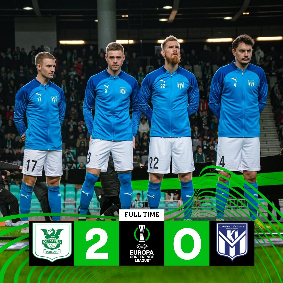 Tough luck in Slovenia. Thanks for the two matches @nkolimpija. Good luck in the future! Koyr á KÍ! 💙