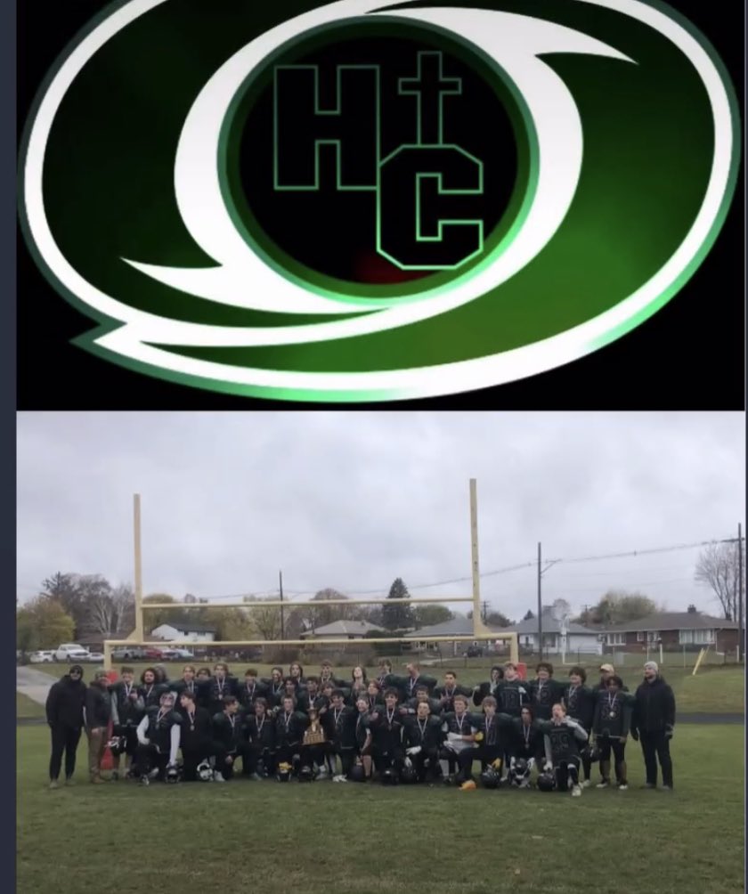HolyCrossPTBO's tweet photo. Congratulations to our SR boys football team for wining COSSA AA today!!! Way to go coaches and players…so proud of your hard work and dedication! @PVNCCDSB https://t.co/f0nV2jyirR