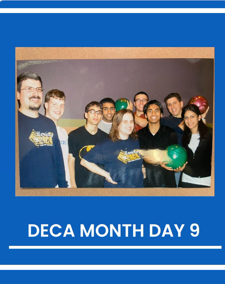 Herricks_DECA's tweet image. 🔹DECA MONTH DAY 9: Your Favorite DECA TB🔹

For our ninth day of #DECAMonth, we have an old bowling outing from 2008 ft. Mr. Commisso and Mrs. Nelson!  @DECAInc