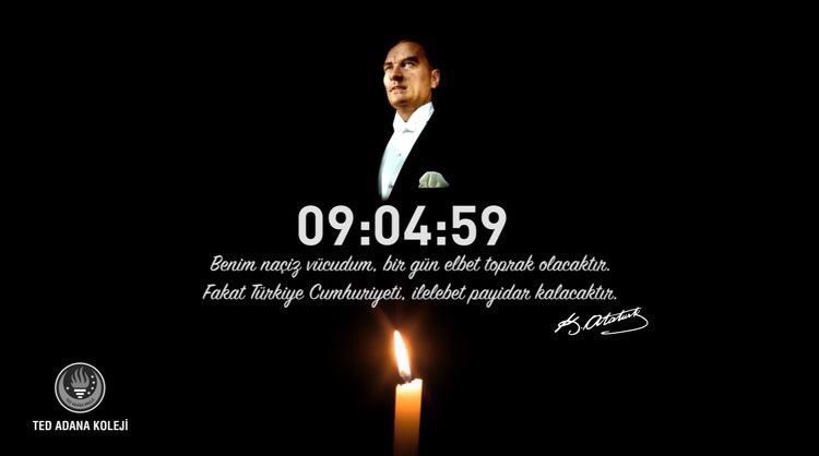 10 Kasım 1938'den bugüne seni her zamankinden daha çok özlüyor ve daha iyi anlıyoruz.
Ruhun şad olsun.'

Gazi Mustafa Kemal Atatürk 🇹🇷

 #AtatürkHepimizin
 #Atamİzindeyiz
 #UmudumuzSonsuz 
 #10Kasım