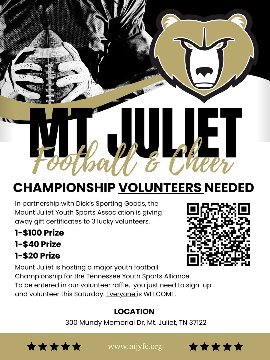 Championships are Saturday and we could use your help!  Please consider volunteering.  
signup.com/go/uAwpnUr