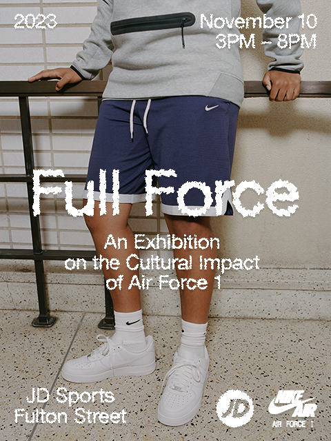 jdsportsus's tweet photo. #Brooklyn what up!
Come through our @Nike #FullForce Exhibit tomorrow at our #FultonSt. location.
We're celebrating 40yrs of #AF1 history with a day of sneaker customization and archival styles on full display. 🔥
#NYC #Nike #AirForce1 https://t.co/eJQDS1ATtA