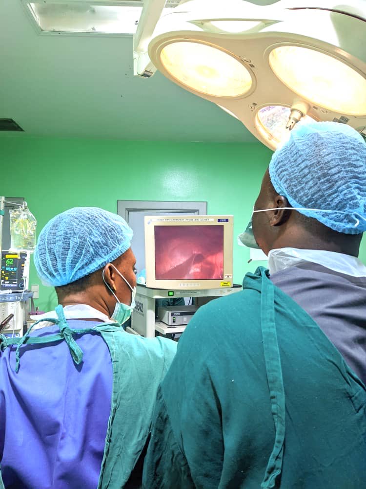 mzaslam77's tweet photo. Nothing more satisfying when hard work starts to pay dividends. Following our 1st workshop in September, Team Benin , Nigeria performs first laparoscopic case. Hats off to this young inspiring group of Urologists @AThwaini #Nkem https://t.co/t9sn1WHKtK