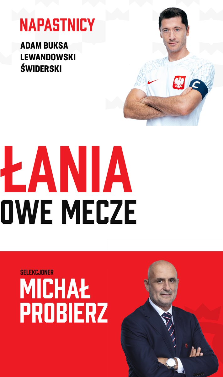 LaczyNasPilka's tweet photo. 🆕 POWOŁANIA
Selekcjoner reprezentacji Polski Michał Probierz ogłosił listę powołanych zawodników na mecze z:
✅ Czechami w kw. do mistrzostw Europy (17.11., 20:45, PGE Narodowy),
✅ Łotwą w spotkaniu towarzyskim (21.11., 20:45, PGE Narodowy).
<KLIK, KLIK W GRAFIKĘ> 👀⤵️ https://t.co/km8FSVIH60