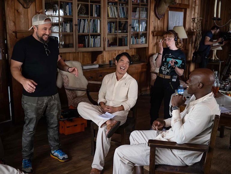 To celebrate the end of the strike, a little bit of BTS from Love is the Monster, which we got to shoot thanks to the interim agreement. 
My process is focused on actors &amp; performances. So grateful for the cast &amp; the amazing collaborative space we shared throughout the shoot.