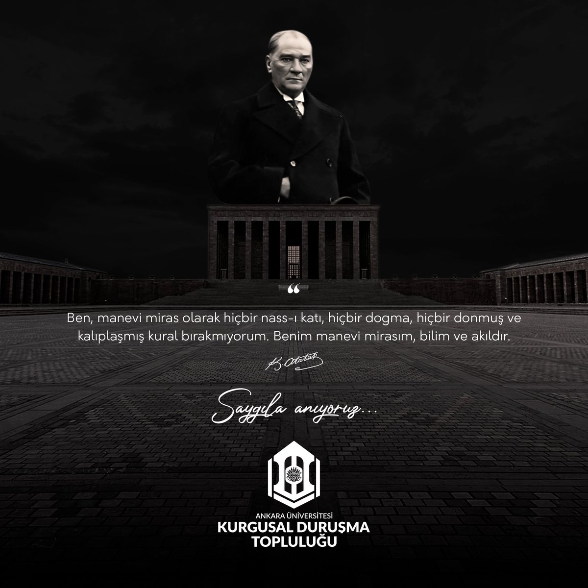 Ulu Önder, Gazi Mustafa Kemal Atatürk'ü rahmet ve minnetle anıyoruz. 
Bizlere emanet ettiği Türkiye Cumhuriyeti'ni ilelebet muhafaza edeceğiz! 🇹🇷