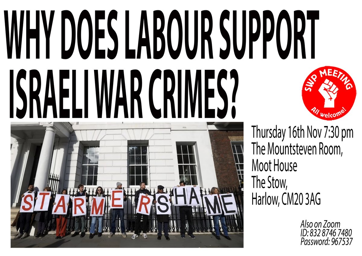 SWPHarlow's tweet photo. Next Thursday's meeting. #FreePalestine #StopGazaGenocide #StopGazaNakba #FromTheRiverToTheSea https://t.co/cnqRRerJSS