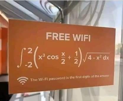 🤔 How far would you go for free Wi-Fi guys? Genius this 🫡

Anyone feeling like a WiFi wizard right now? 🔮✨😝

#FridayFunnies #Technology #WiFi #Internet #Technology #Calculus #WiFiWarrior #Tech#Digital #TechMemes #Funny #WeekendVibes #LOL #Humour #TGIF