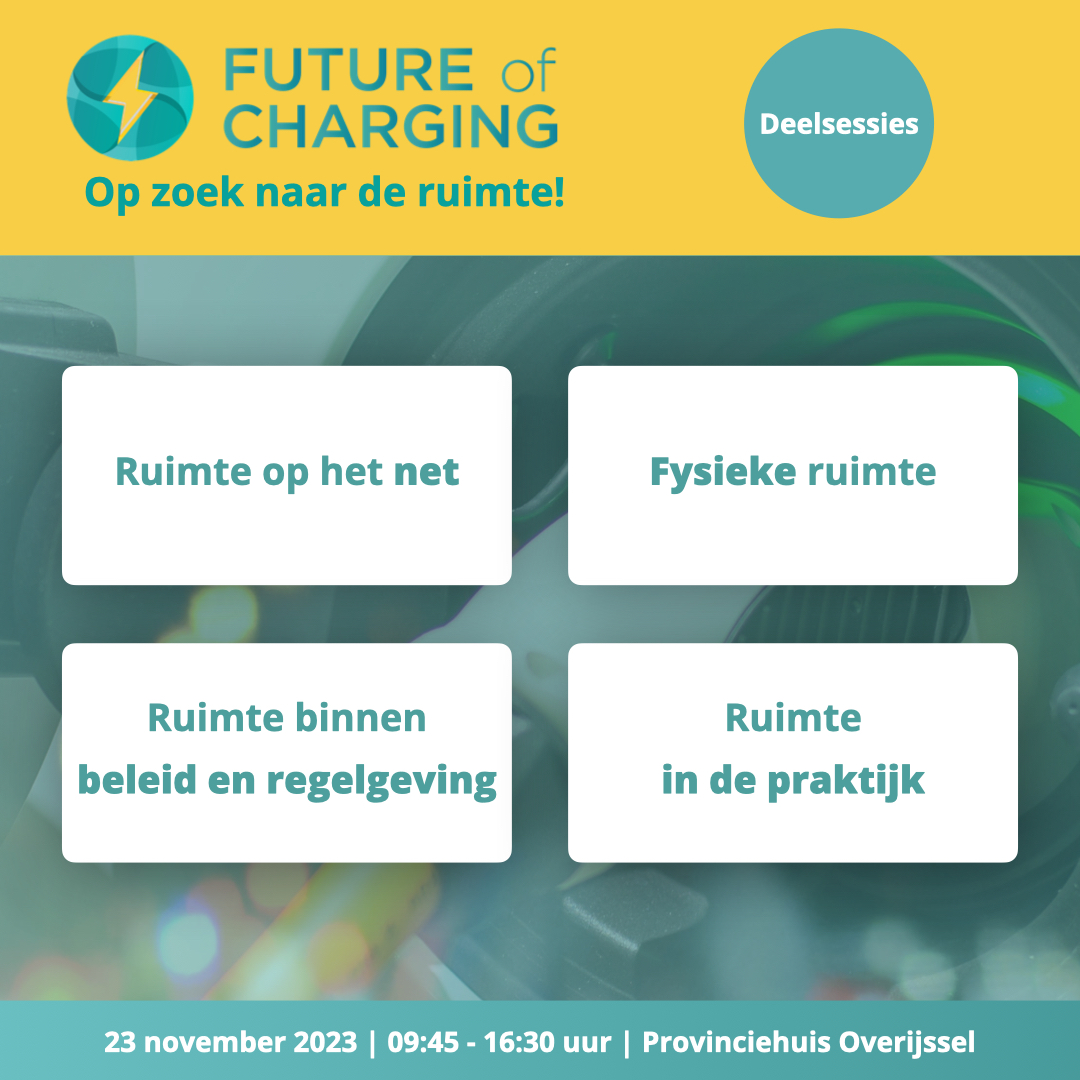 Het Future of Charging Symposium 2023 staat in het teken van ruimte. Tijdens deelsessies gaan we daar met elkaar dieper op in aan de hand van 4 thema's. Het volledige programma van de deelsessies is nu te bekijken op: futureofcharging.com/deelsessies/ #futureofcharging
