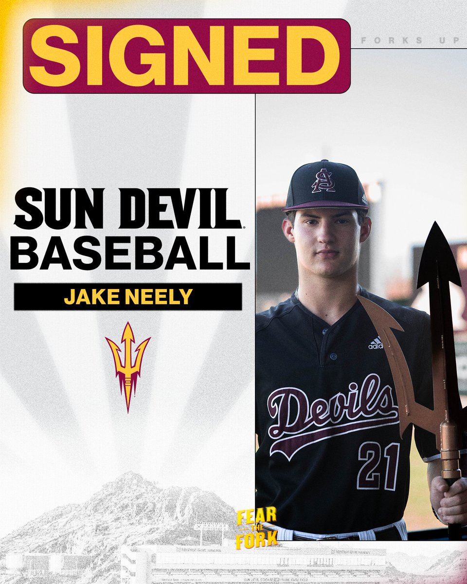 Sun Devil Baseball (@asu_baseball) on Twitter photo Alright flashing 9๏ธโฃ6๏ธโฃ on the bump, this big righty out of San Antonio <a href="/jakewneely/">Jake Neely</a> is ready to show off the plus arm here in the Valley of the Sun!
#MLBU /// #O2V Alright flashing 9๏ธโฃ6๏ธโฃ on the bump, this big righty out of San Antonio <a href="/jakewneely/">Jake Neely</a> is ready to show off the plus arm here in the Valley of the Sun!
#MLBU /// #O2V