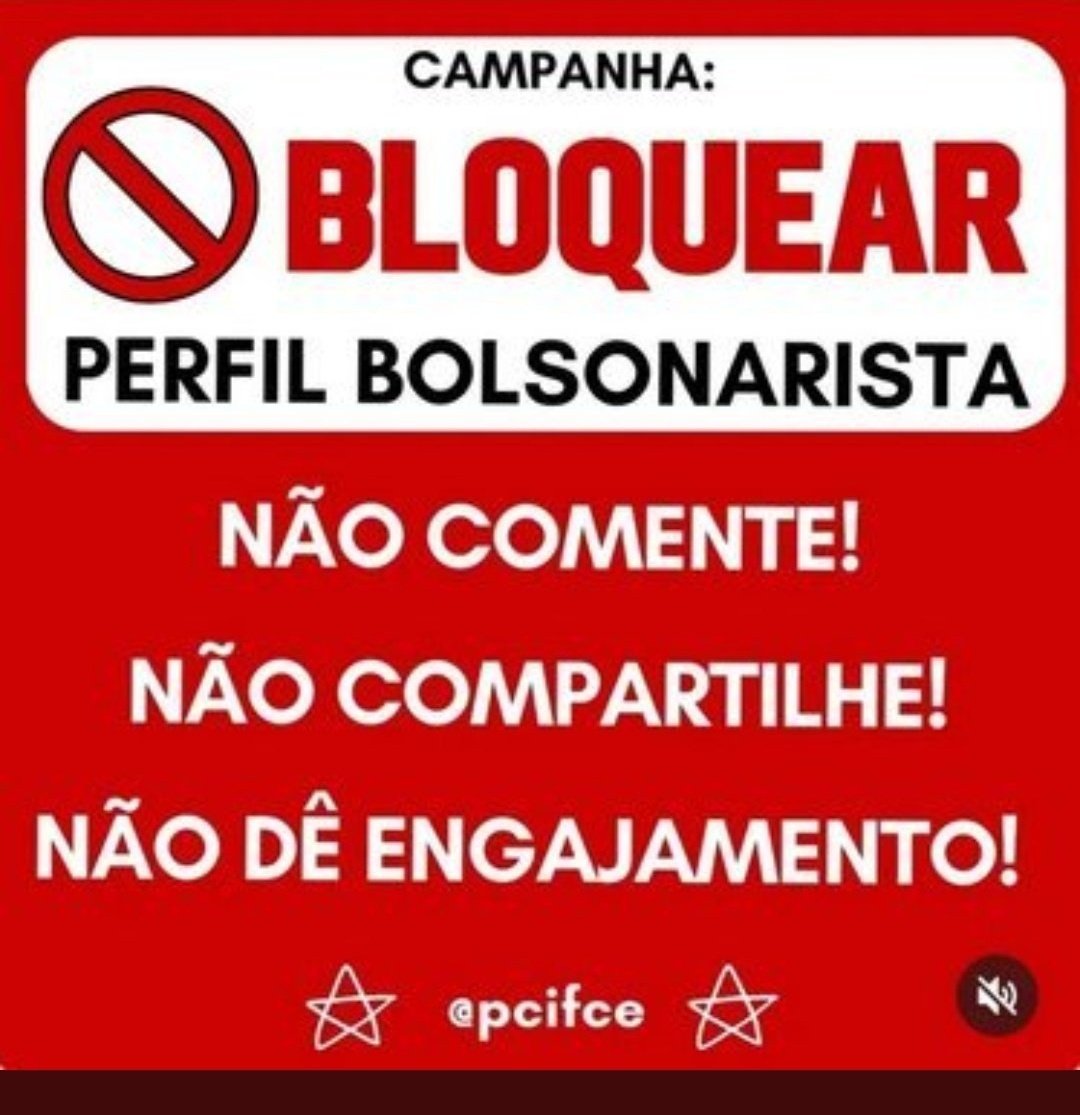 Boa noite a todos do ❌ !

Vocês sabem um dos motivos da direita postar tantas fake news e espalhar rápido ❓
Porque as pessoas comentam e assim criam engajamento.

Então não curta comente dê rt compartilhe conteúdos da extrema direita fascista